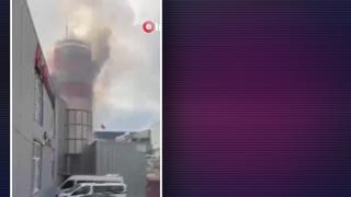 Panik anları kamerada! Ankara'da talaş silosu alevlere teslim oldu... 