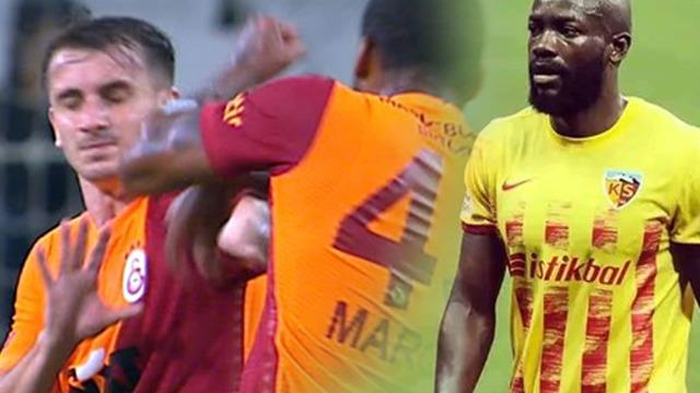 Kayserispor futbolcusu Bahoken, takım arkadaşına saldırdı, kırmızı kart gördü!