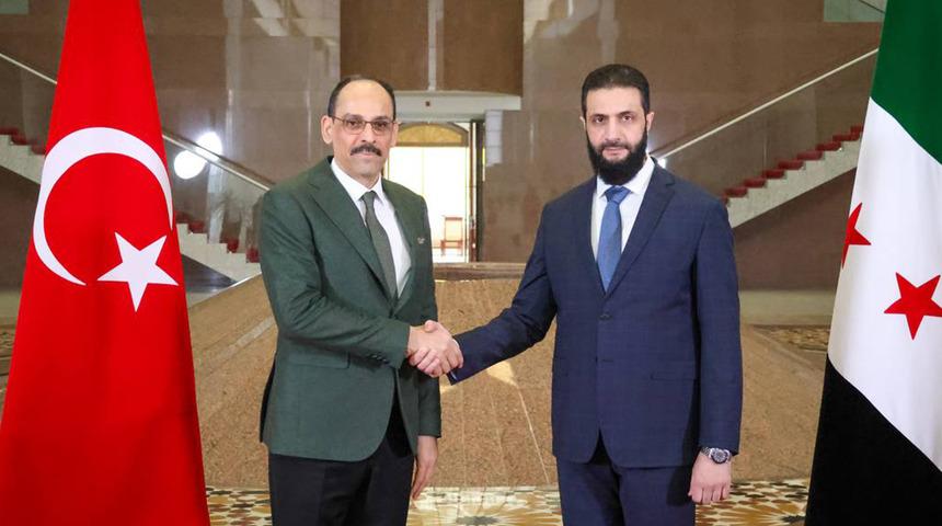 MİT Başkanı İbrahim Kalın Suriye'de! Şam'da yeni yönetimin lideri Şara ile görüştü