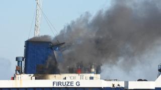 Samsun Limanı'ndan alevler yükseliyor!  Dev gemide yangın çıktı