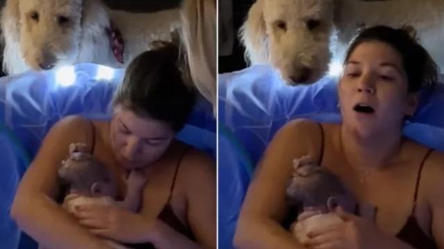 Evde doğum yaptığı videoyu yeniden izlediğinde keşfettiği detay duygulandırdı! O anları sosyal medyadan paylaşınca viral oldu: İzlerken ağladım