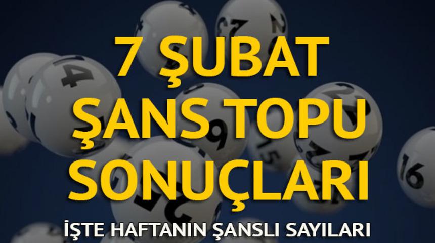Şans Topu sonuçları 7 Şubat 2018 (869. hafta Şans Topu sonucu)