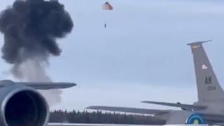 Alaska'da F-35 uçağı düştü: Pilot koltuktan fırladı!