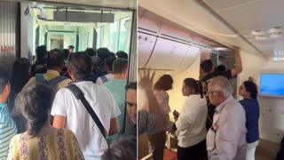 Uçak içindeki sinirler bir anda gerildi! 5 saat pistte mahsur kalan yolcular böyle protesto etti: Görüntüler sosyal medyada gündem yarattı