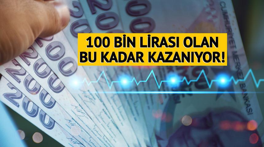 100 bin TL'nin getirisi belli oldu! Bankada 1 milyon TL'si olan bu kadar kazanıyor... Mevduat faizleri değişti