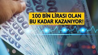 100 bin TL'nin getirisi belli oldu! Bankada 1 milyon TL'si olan bu kadar kazanıyor... Mevduat faizleri değişti