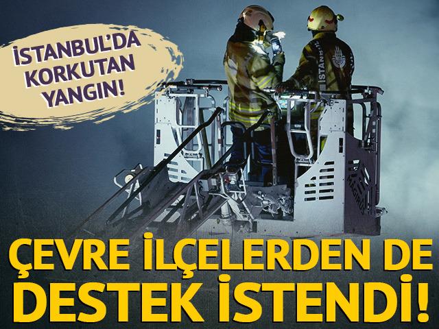 İstanbul'da zincir market yangını! Çevre ilçelerden destek istendi: Çok sayıda ekip sevk edildi