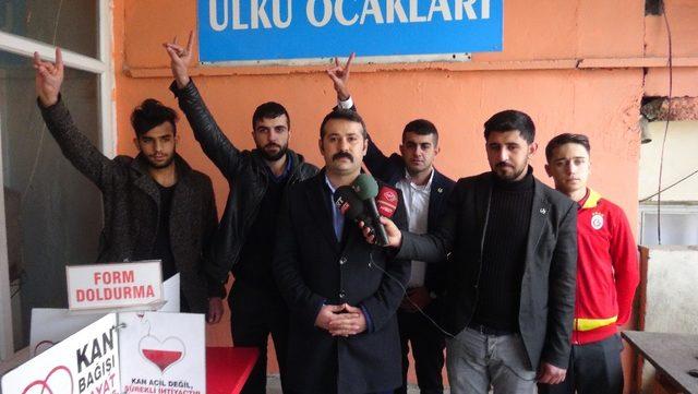 Ülkü Ocaklarından Mehmetçik için kan bağışı