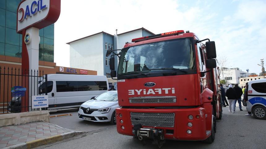 Hatay'da özel hastanede yangın çıktı