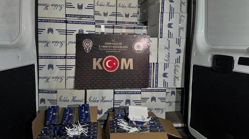 İzmir'de 7 milyon 320 bin kaçak makaron ele geçirildi