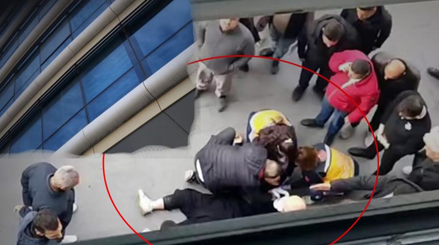 İş merkezinde korkunç olay! Temizlik görevlisi 7. kattan düştü, müdahaleye rağmen kurtarılamadı