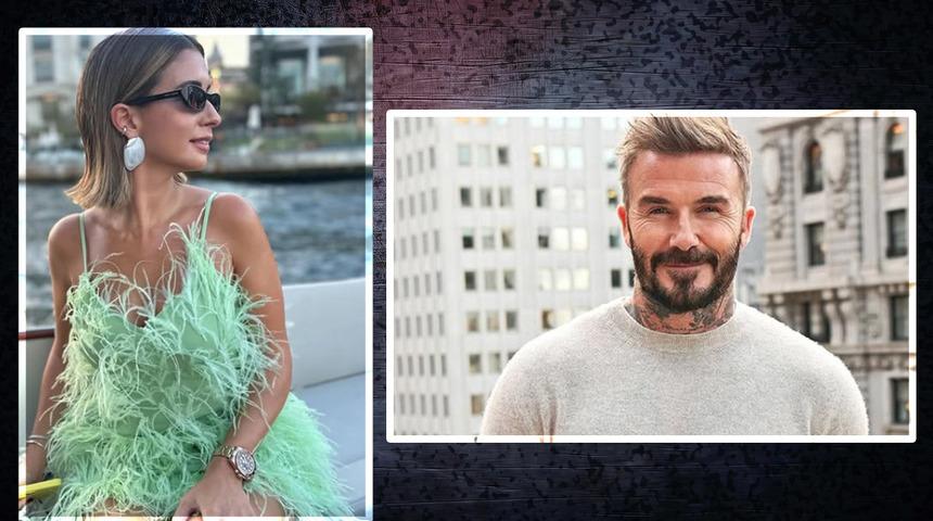Herkes onun için sıraya girdi! Buse Terim David Beckham ile poz verdi! 'Bak bak doyulmuyor' 