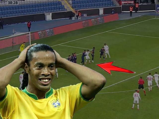 Ronaldinho görse kıskanır! Türkiye Kupası'nda frikikten öyle bir gol attı ki...