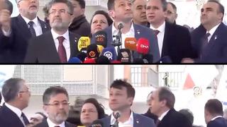 Kahramanmaraş'taki anma töreninde panik anları... Fırtına nedeniyle tente uçtu! Hamza Dağ umursamadı, Bakan Kacır büyük panik yaşadı