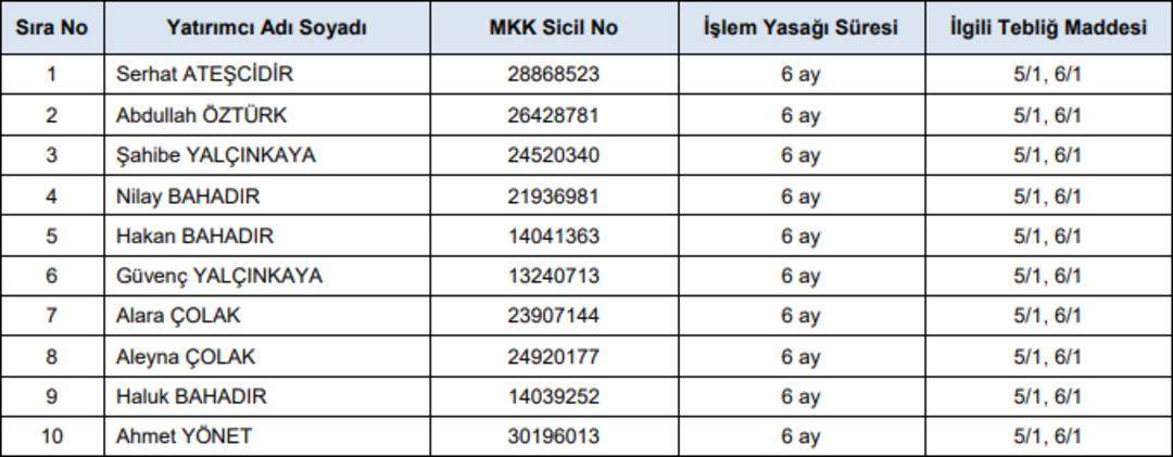 SPK, METUR ve BNTAS hisselerinde dolandırıcılık yapan 16 kişiye 6 ay işlem yasağı getirdi 1
