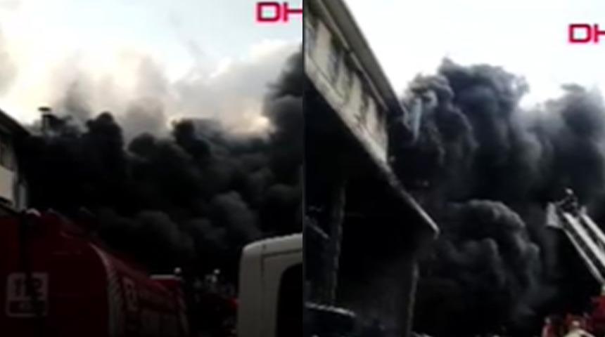 İstanbul Başakşehir'de bulunan bir fabrikada yangın çıktı! İtfaiye ekibinin müdahalesi sürüyor...