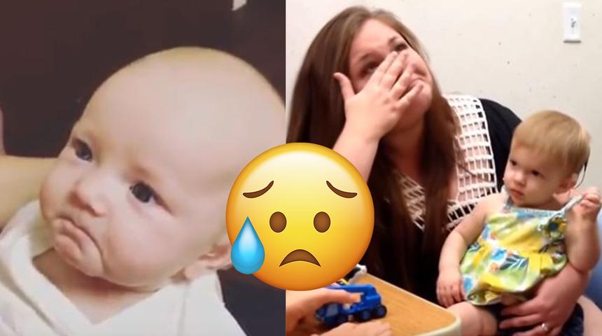 G&ouml;zlerimiz dolu dolu: İlk kez ses duyan işitme engelli bebeklerin verdiği o duygusal tepkiler