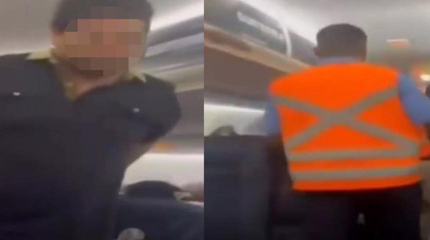 Uçakta korku dolu anlar! Silahını çıkartıp herkesi öldürmekte tehdit etti: "Uçağa silahıyla nasıl bindi?"