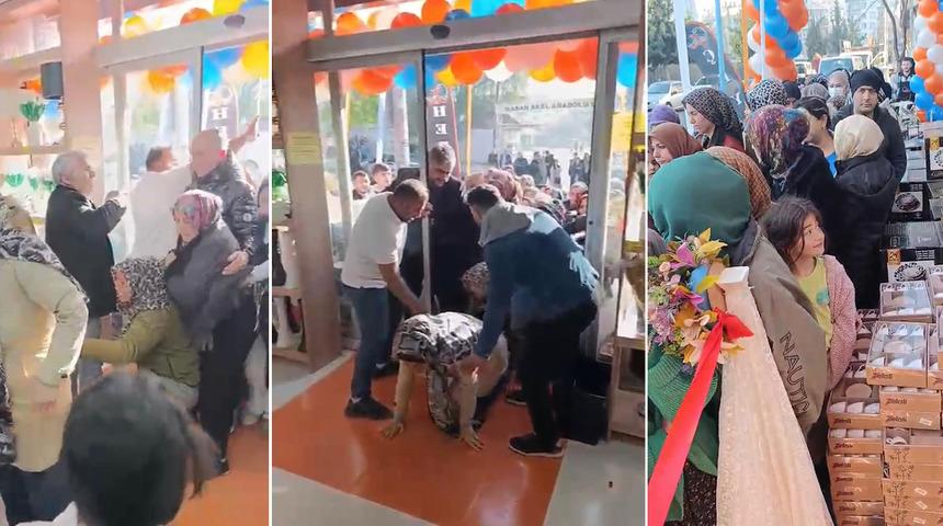 Mersin'de bir mağazada yapılan indirim izdihama neden oldu!