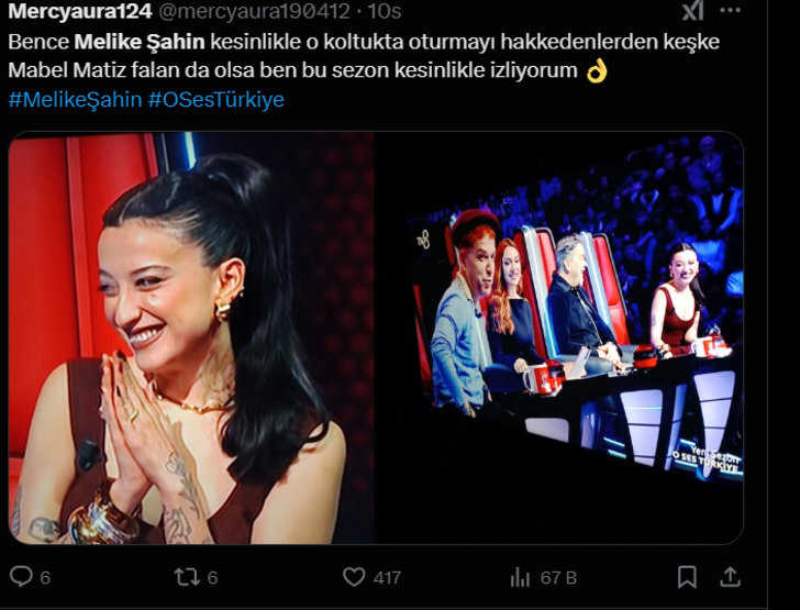 O Ses Türkiye 2025 başladı! Melike Şahin sosyal medyaya damga vurdu:  "Hadise'nin kıskançlık içeren bakışları..." G4