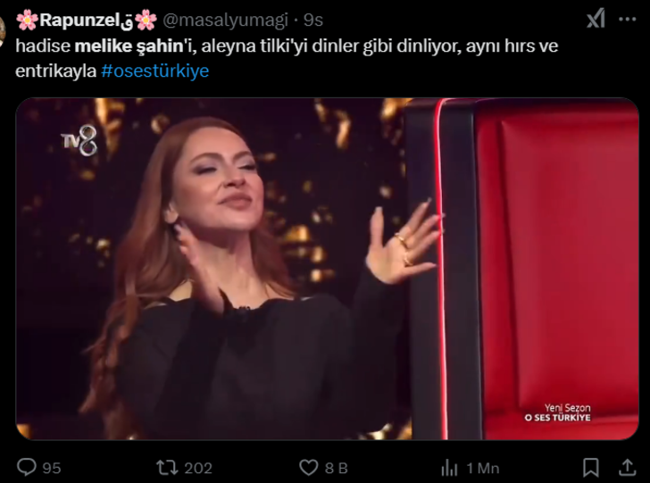 O Ses Türkiye 2025 başladı! Melike Şahin sosyal medyaya damga vurdu:  "Hadise'nin kıskançlık içeren bakışları..." G5