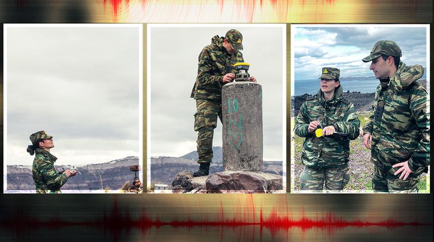 Artık ordu devreye girdi: Santorini'de ilginç görüntüler! Adanın dört bir yanına yerleştirildi