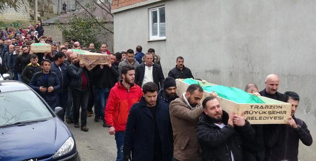 Almanya'da ölen Trabzonlu 4 kişilik aile, son yolculuğuna uğurlandı