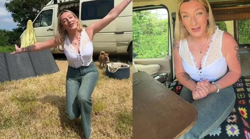 Kiralardan bıktı! Çareyi minibüse taşınmakta buldu: "2500 sterlin (112.481,63 TL) tasarruf ediyorum"