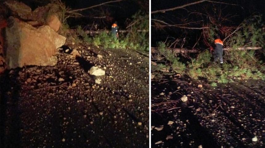 Cide-Bartın yolu heyelan nedeniyle ulaşıma kapandı!
