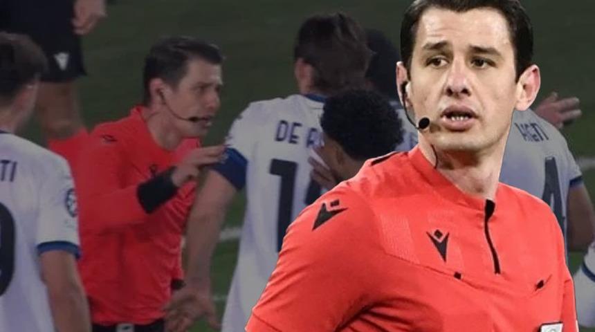 Halil Umut Meler, Şampiyonlar Ligi'ne damgasını vurmayı başardı! Son dakikada verdiği penaltı kararı sonrası maçı terk ettiler...