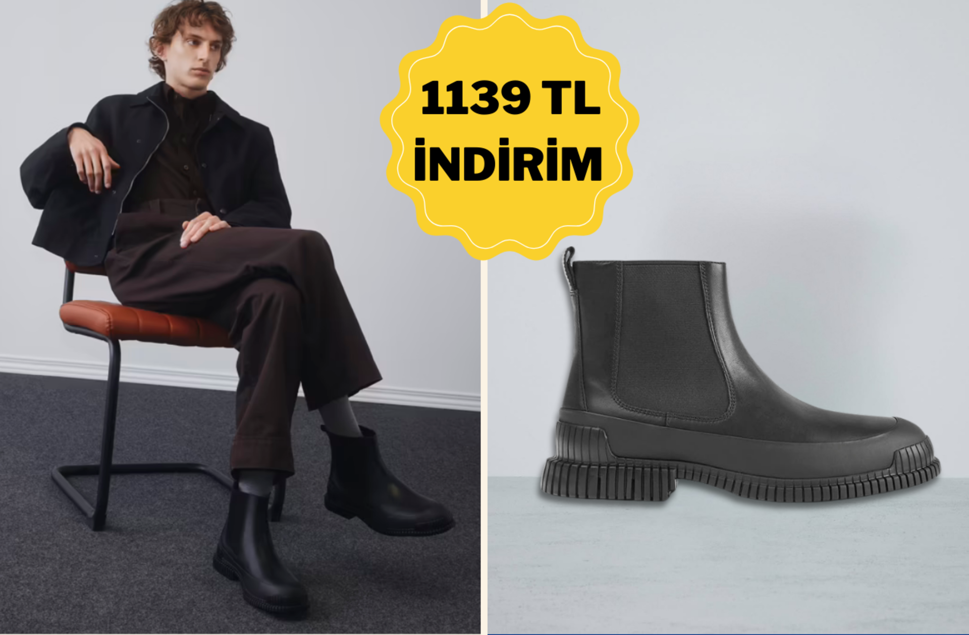 Casual şıklığın adı! Stil sahibi erkekler için ultra rahat Camper Pix Bot indirimde