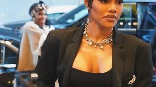 En seksi kadın seçilmişti! Teyana Taylor tülden gömleğinin düğmelerini açık bıraktı! İddialı tarzı olay oldu