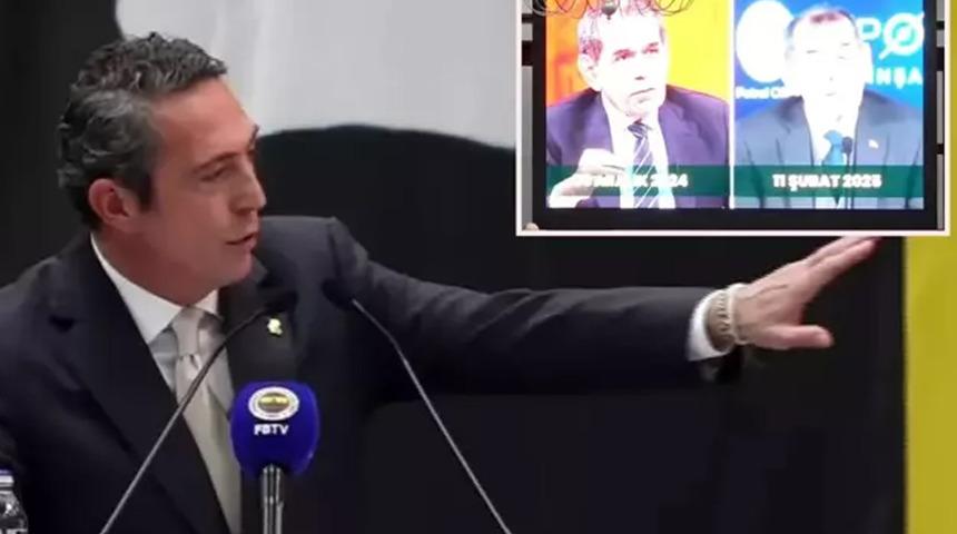 Ali Koç, Dursun Özbek'in videosunu açtığı an salon kahkahaya boğuldu! "Teknoloji bile sesini vermek istemiyor"