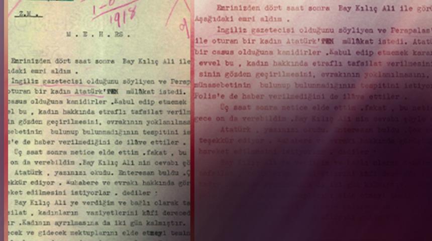Atatürk'ü şüphelendiren İngiliz kadın: MİT o raporu paylaştı
