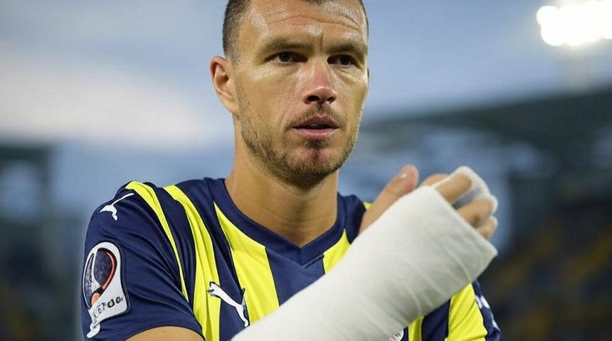 Galatasaray derbisi öncesi Fenerbahçe'de moralleri yerle bir eden gelişme! Dzeko'nun eli alçıya alındı