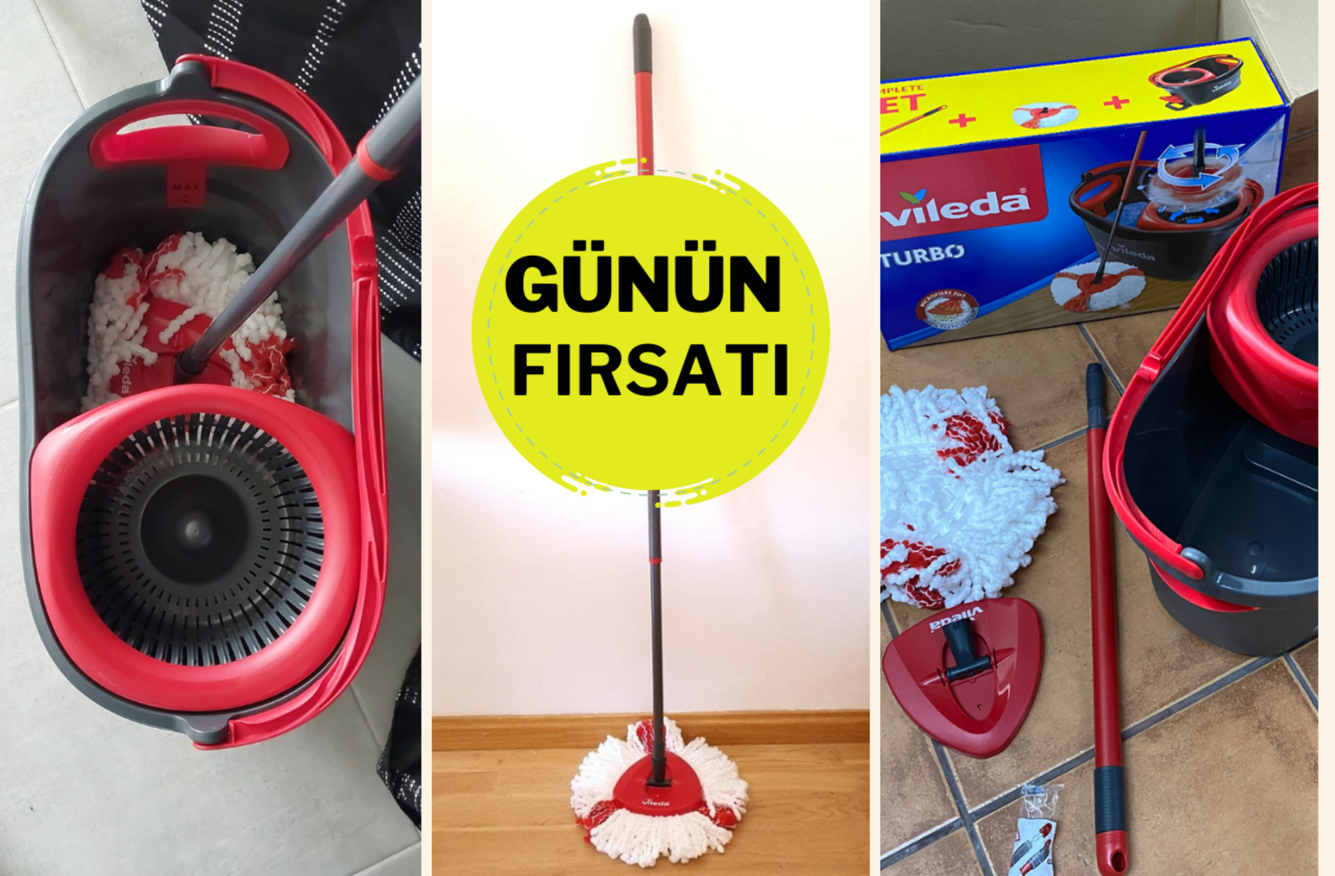 Çok satanlarda zirvede! Her eve lazım Vileda Turbo Temizlik Seti indirimde