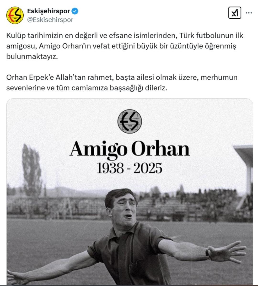 Türk futbolunun ilk amigosu Orhan Erpek hayatını kaybetti 1