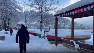 Ordu'da kar yağışında kartpostallık görüntüler