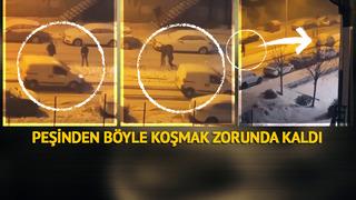 Öfkeyle indiği araca zararla oturacak: İstanbul'da şaşkına çeviren anlar! Kar topu atan gençlere sinirlenince...