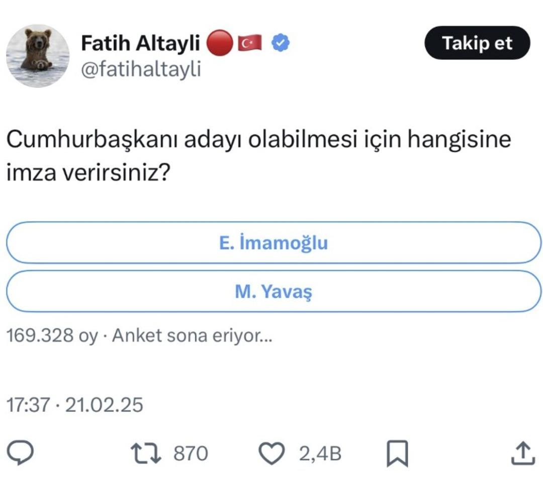 Fatih Altaylı anket başlattı! Mansur Yavaş önde çıkınca kendi anketini sildi... Sosyal medyada gündem oldu 2
