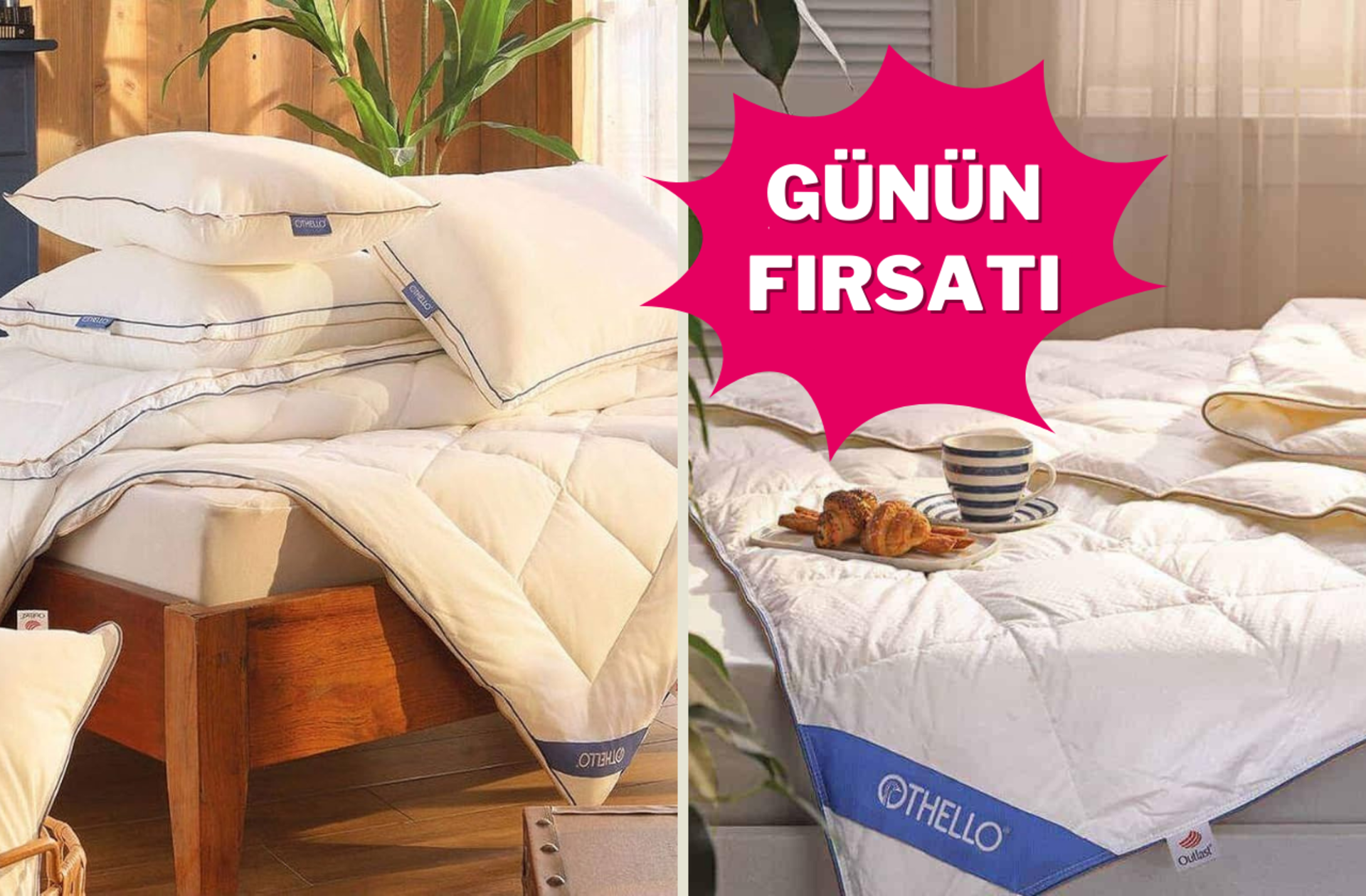 Kışın sıcacık ve konforlu uykunun anahtarı! Othello Kaz Tüyü Yorgan indirimde