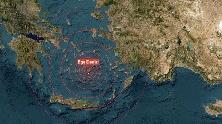 Ege Denizi'nde deprem meydana geldi! 4.1 büyüklüğündeki sarsıntı 7 kilometre derinlikte ölçüldü