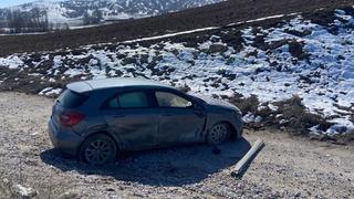 Araç tarlaya uçtu! 1 kişi yaralandı