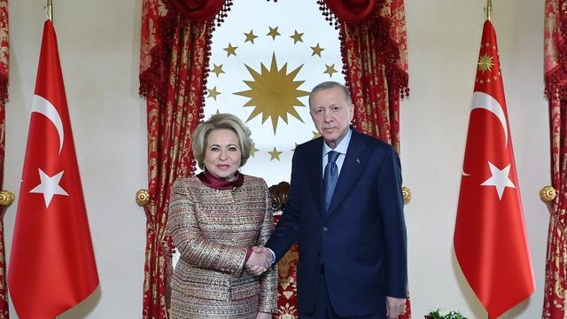 Cumhurbaşkanı Erdoğan'dan kritik 'Rusya' teması: Federasyon Konseyi Başkanı Matviyenko ile görüştü
