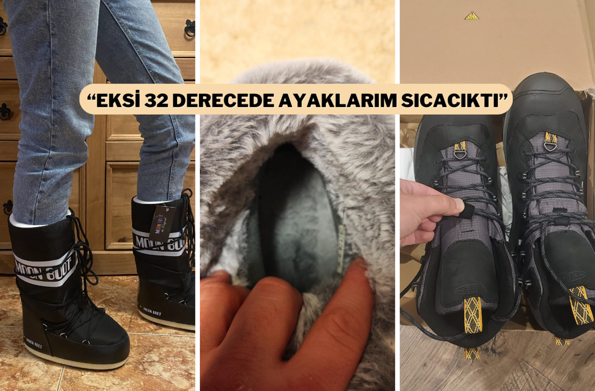 Zorlu kış şartlarına meydan okuyan kaymaz, su geçirmez kar botları