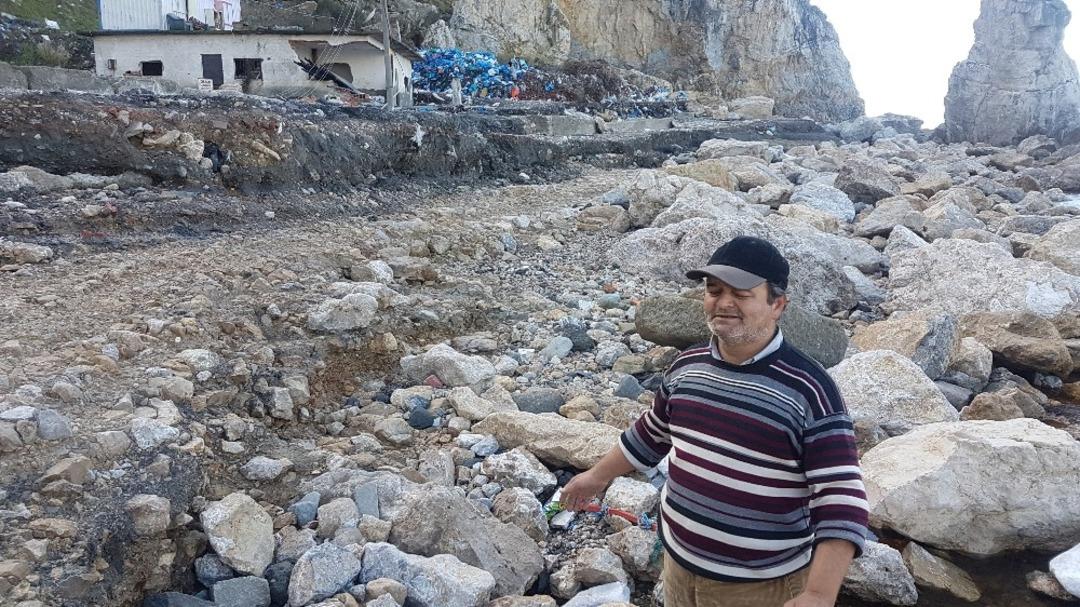 Amasra&rsquo;da dev dalgalar dolguyu alınca tarihi eserler ortaya &ccedil;ıktı