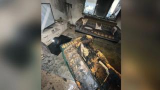 Prizde unutulan saç kurutma makinesi, yangına sebep oldu