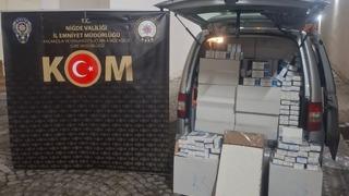 Niğde’de kaçakçılık operasyonu! 310 bin adet makaron ele geçirildi