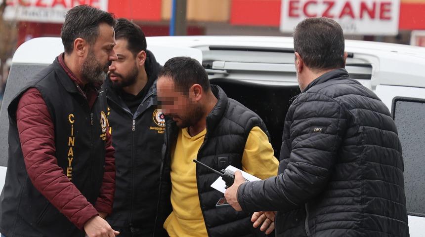 Konya'da eski eşini yaralayıp, birlikte yaşadığı kişiyi öldürmüştü! Katil zanlısı tutuklandı