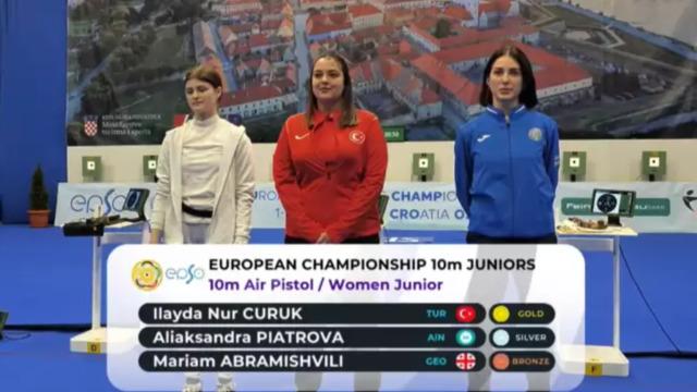 Büyük gurur: Milli atıcı İlayda Nur Çürük, Avrupa gençler şampiyonu oldu!